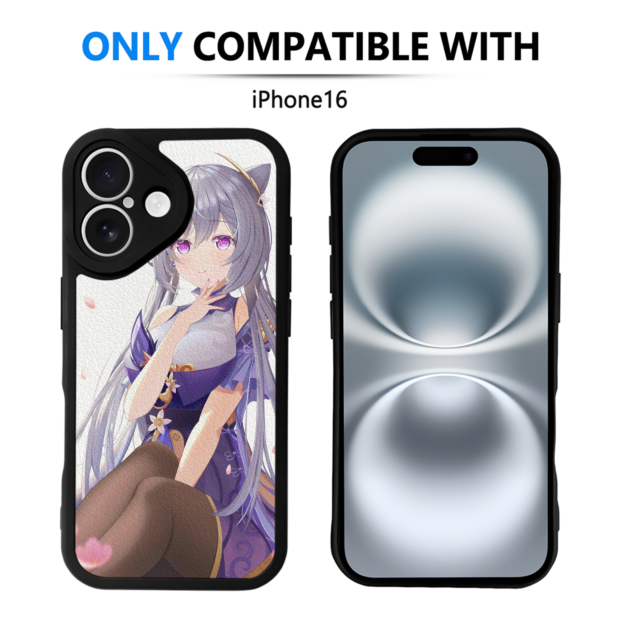 げんし神 genshin 【iPhone 16シリーズ対応】シリコンスマホケース（レザー調） 材質：シリコン